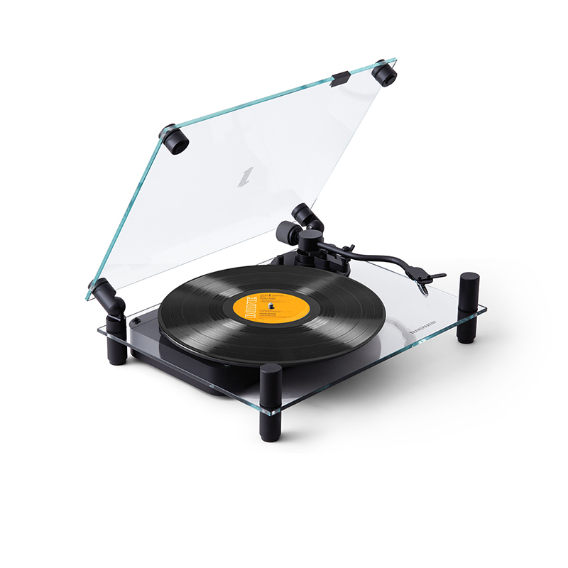 天铂之声Transparent Turntable 极简无线蓝牙黑胶玻璃蓝牙唱片机