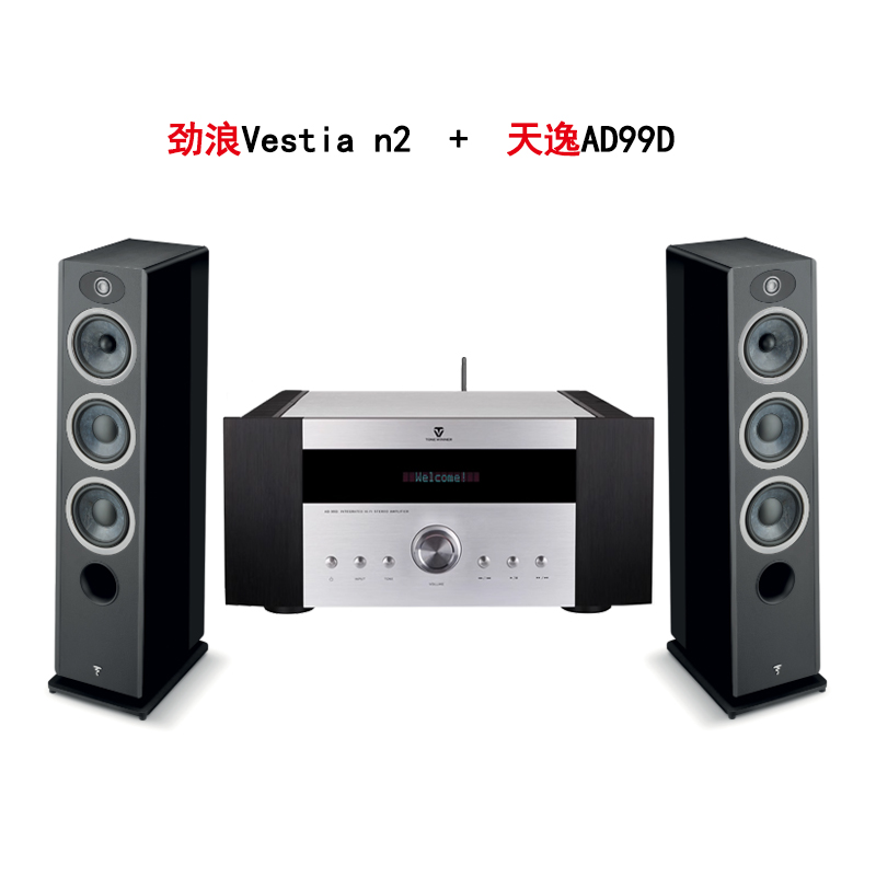 FOCAL法国劲浪Vestia n2女神N2座地式发烧高保真音响无源落地音箱