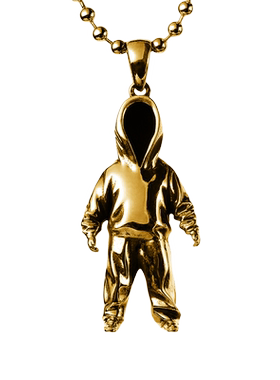 黄玉龙YULONG LAB 镀金项链原创设计艺术衍生品个性卫衣男孩吊坠