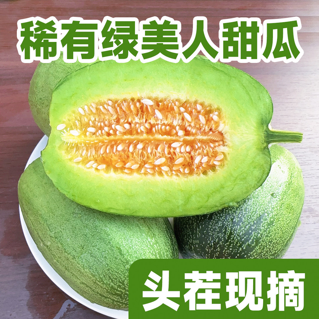 头茬山东绿美人甜瓜香瓜酥脆甜薄皮非博洋绿宝石新鲜当应季水果