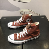 Star紫红色男女高帮透气休闲帆布鞋 CONVERSE匡威新款 All A00792C