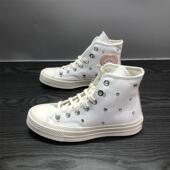 CONVERSE匡威 1970S甜酷风闪钻感珠珠链条男女高帮帆布鞋 A10304C