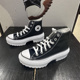 CONVERSE匡威CTLugged2.0女子黑色厚底增高中帮帆布高跟鞋 A08258C