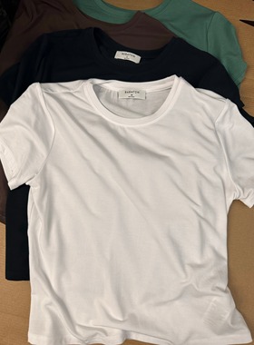 aritzia babaton 内搭打底衫亲肤天丝薄款圆领正肩短袖T恤女