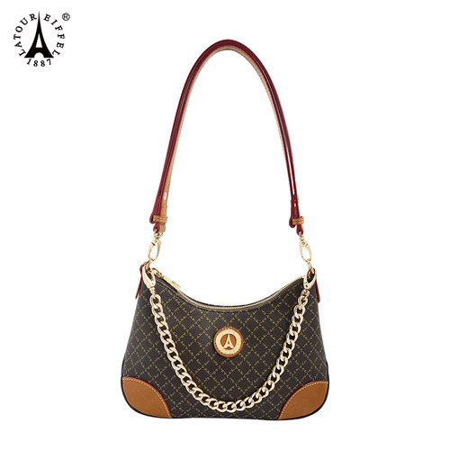 艾菲尔铁塔单肩包拼接链包