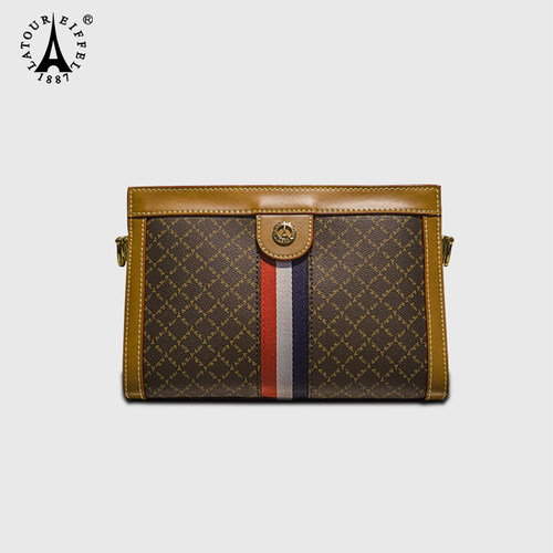 艾菲尔包包高级感复古条纹信封包