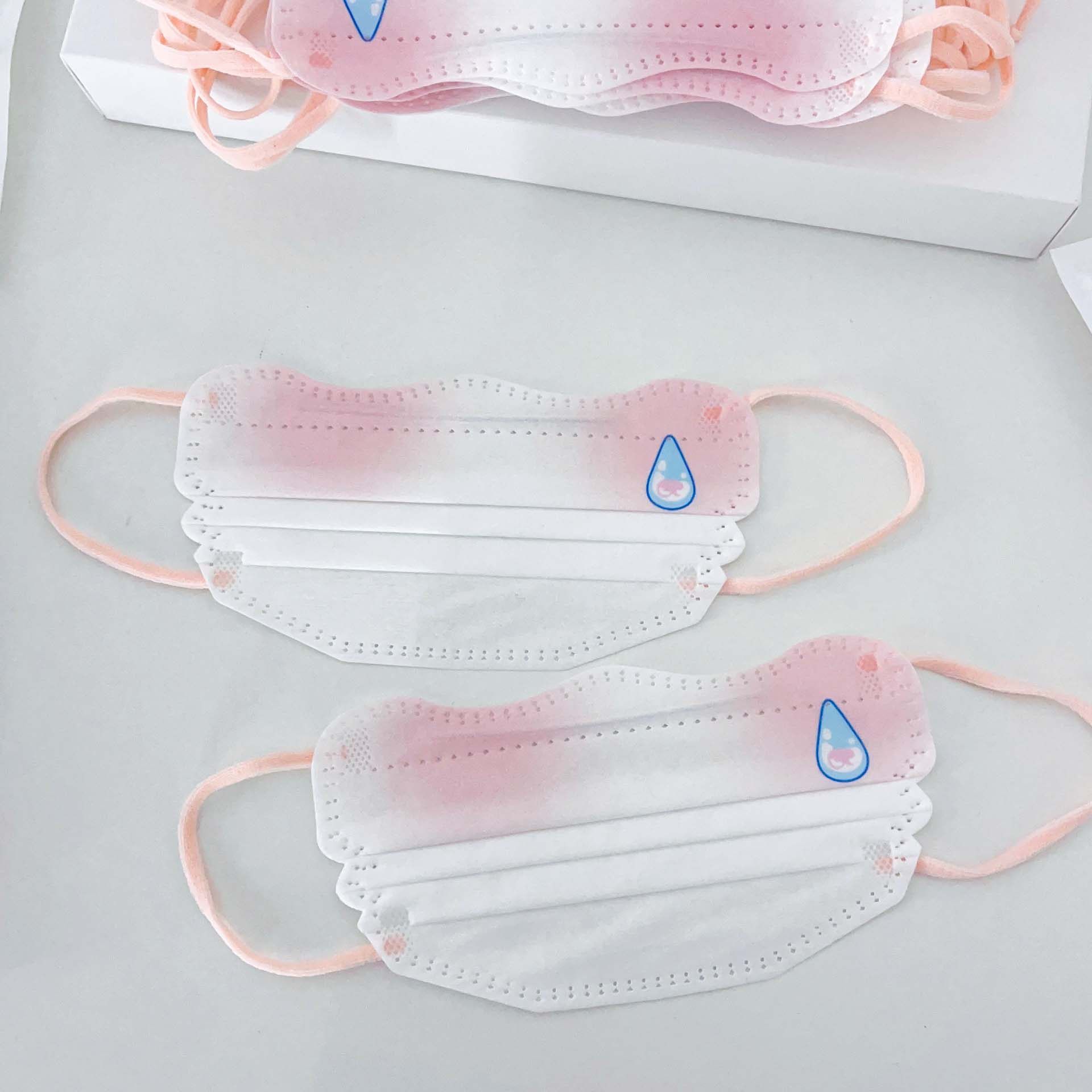 赵露思同款口罩小香风可爱显脸小女高颜值一次性卡通女孩透气印花