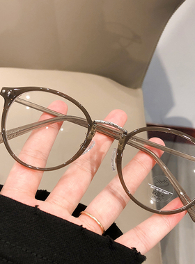 方圆脸福音！近视眼镜女可配有度数成品TR90眼睛框架男潮01339