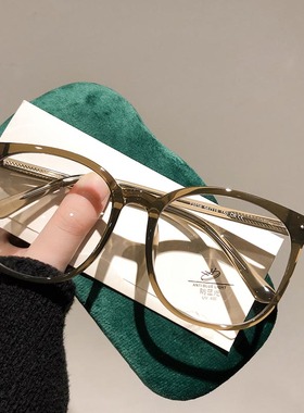 超大黑框防蓝光素颜眼镜学生可配近视眼镜男女同款平光镜架72038