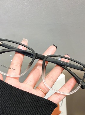 方圆脸福音！超轻TR90木纹眼镜架男韩版复古可配度数9185