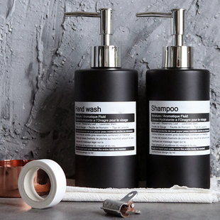 高档酒店浴室分装 洗发水沐浴露洗手液玻璃空瓶子 瓶替换瓶按压式