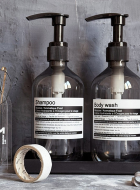 ins北欧风酒店塑料分装瓶洗发水洗手液塑料替换瓶大容量样板间