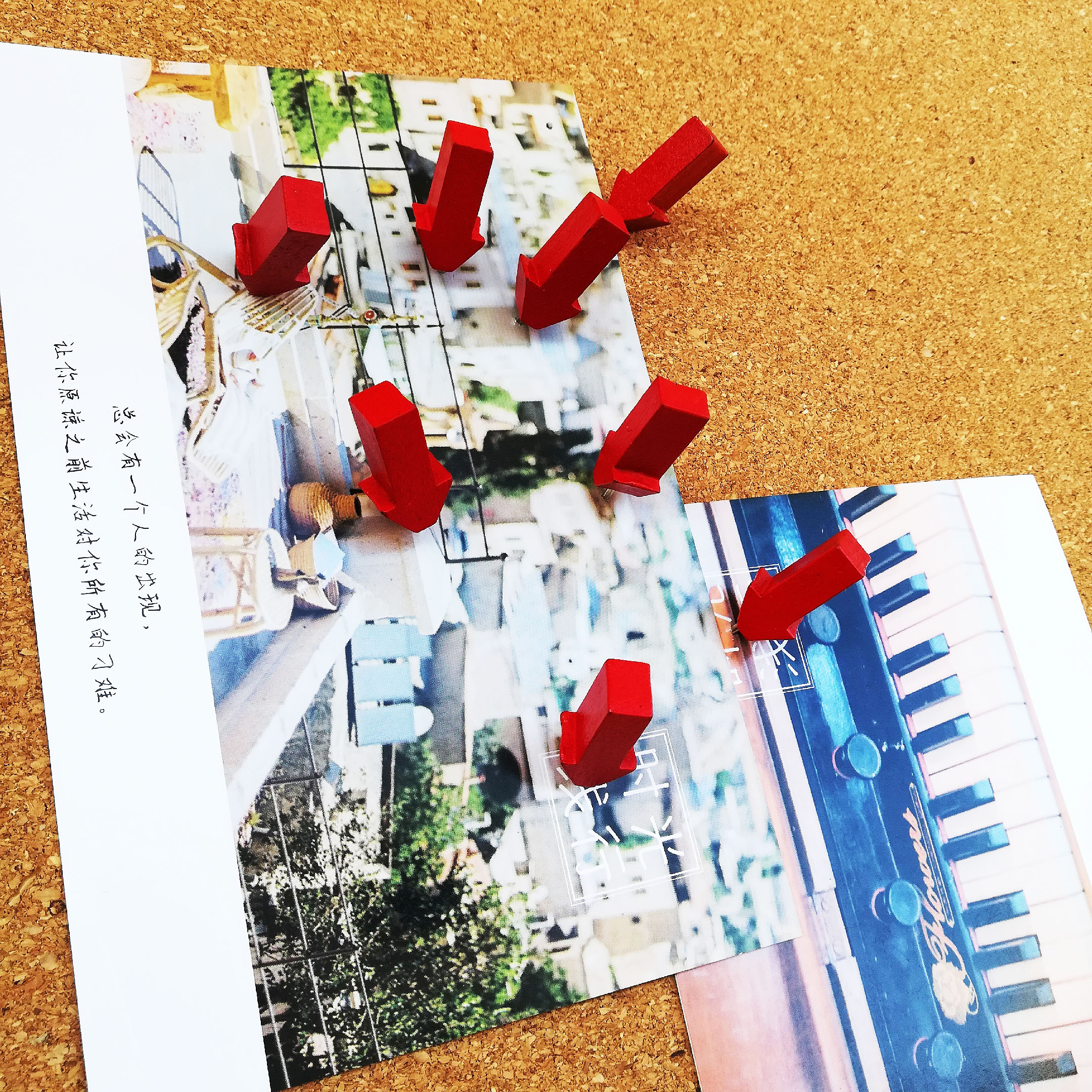 20个箭头立体木质标注创意图钉