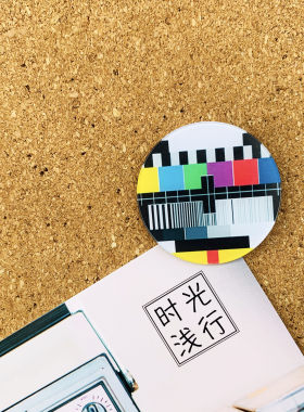 1个时尚复古电视机无信号创意图钉 可爱照片墙毛毡软木板装饰按钉