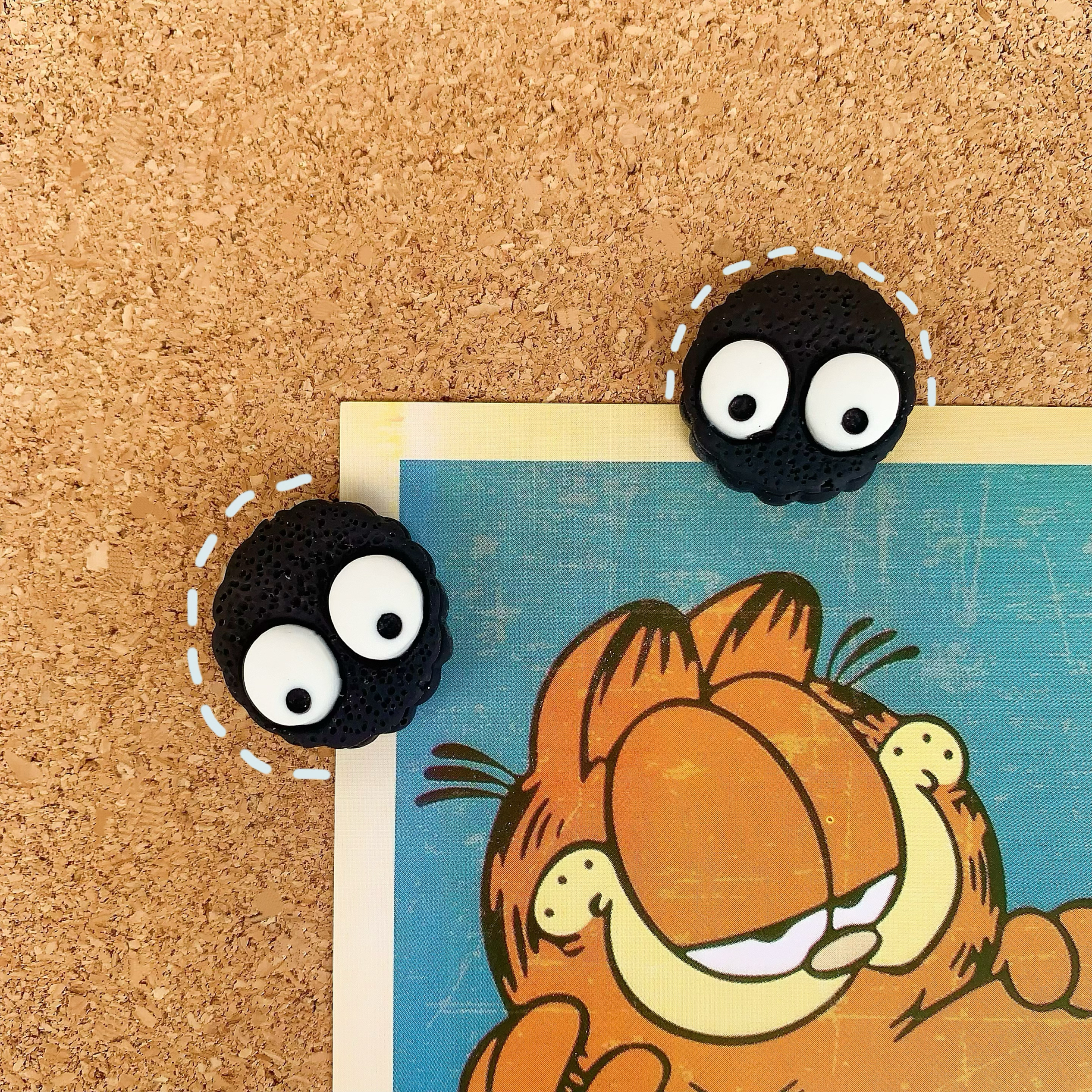 10个小煤球ins可爱创意图钉