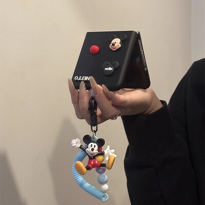 ins米奇米妮适用Pura X华为Pocket2手机壳小米MIXFlip2折叠FindN3Flip三星Zflip7/6/5荣耀VFlip2挂件novaFlip