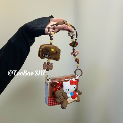 ins可爱圣诞kt猫磁吸支架适用Pura X华为Pocket2手机壳小米MIXFlip2折叠FindN3Flip三星Zflip7/6/5荣耀VFlip2