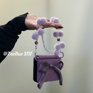 ins蕾丝蝴蝶结适用Pura X华为Pocket 2手机壳小米MIXFlip2折叠FindN3Flip三星Zflip7/6/5novaFlipS荣耀VFlip2