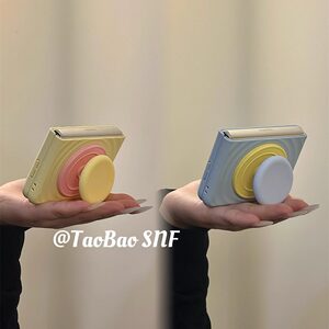 ins纯色波漾磁吸支架适用Pura X华为Pocket 2手机壳小米MIXFlip2折叠FindN3Flip三星Zflip7/6/5男女荣耀VFlip