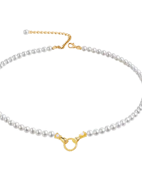 高档真金电镀刘亦菲同款珍珠项链