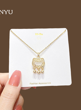 民族风祥云如意平安锁项链