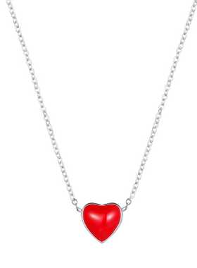 925纯银项链女不掉色甜美小爱心