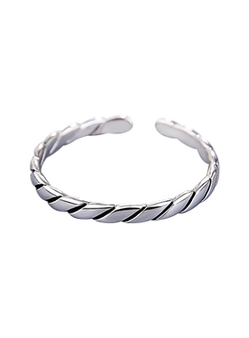 纯银戒指环韩国创意珍珠百搭配饰