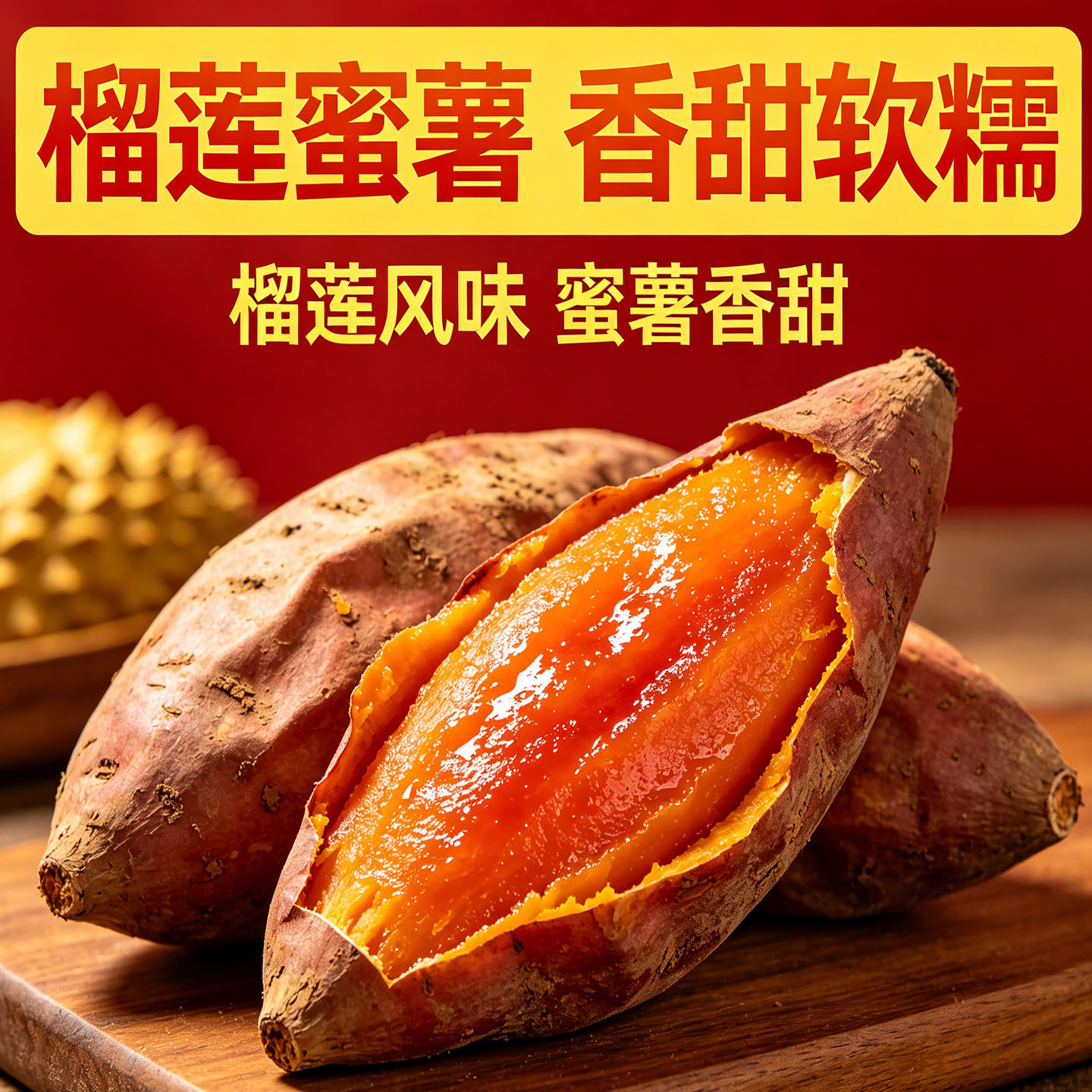 正宗真榴莲蜜薯黄心红薯新鲜农农