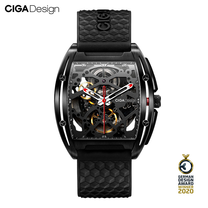 CIGA design玺佳锋芒机械表酒桶镂空男士手表正品防水时尚潮流