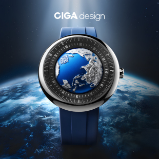 CIGA 手表 design玺佳探索系列艺术腕表蓝色星球Ⅱ荣获GPHG男士