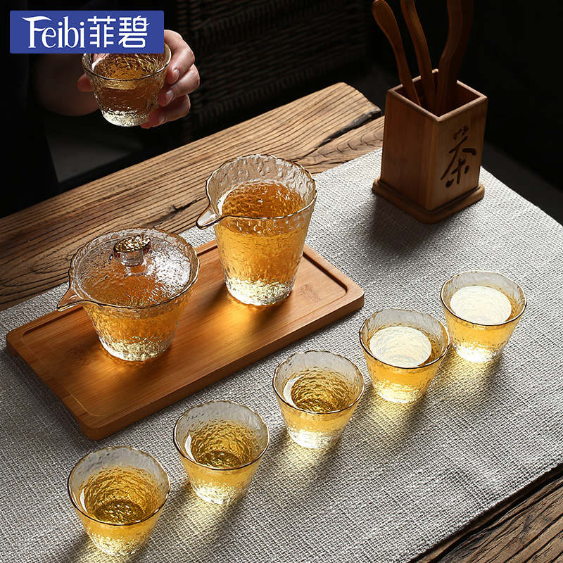 玻璃茶具套装家用功夫茶壶轻奢高端杯泡茶盖碗公道杯办公室用整套|ruв категории посуда, чайный сервиз, кунг - Фу, чайный сервиз - от Buy2taobao.com для оказания профессиональной услуги покупки агента Taobao