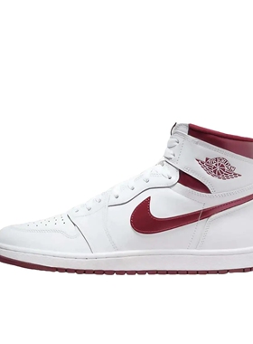 Air Jordan 1 板鞋 运动休闲鞋 复古潮流支撑合成革 白色/追赶