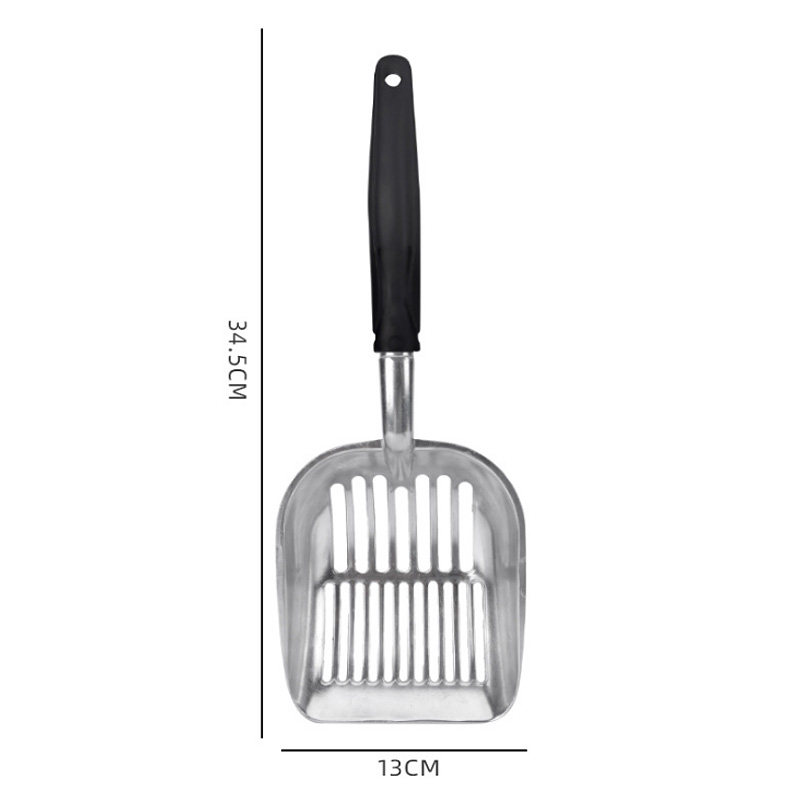 CAT LITTER SHOVEL METAL LARGE ALUMINUM ALLOY NON-STAINLESS STEEL CAT FECES SHOVEL CAT TOILET SHOVEL FECES SHOVEL LARGE HOLE LONG HANDLE