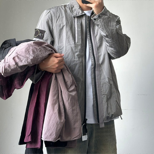 BPStone自主18FW Nylon石头金属尼龙反光双层夹克防水衬衫外套