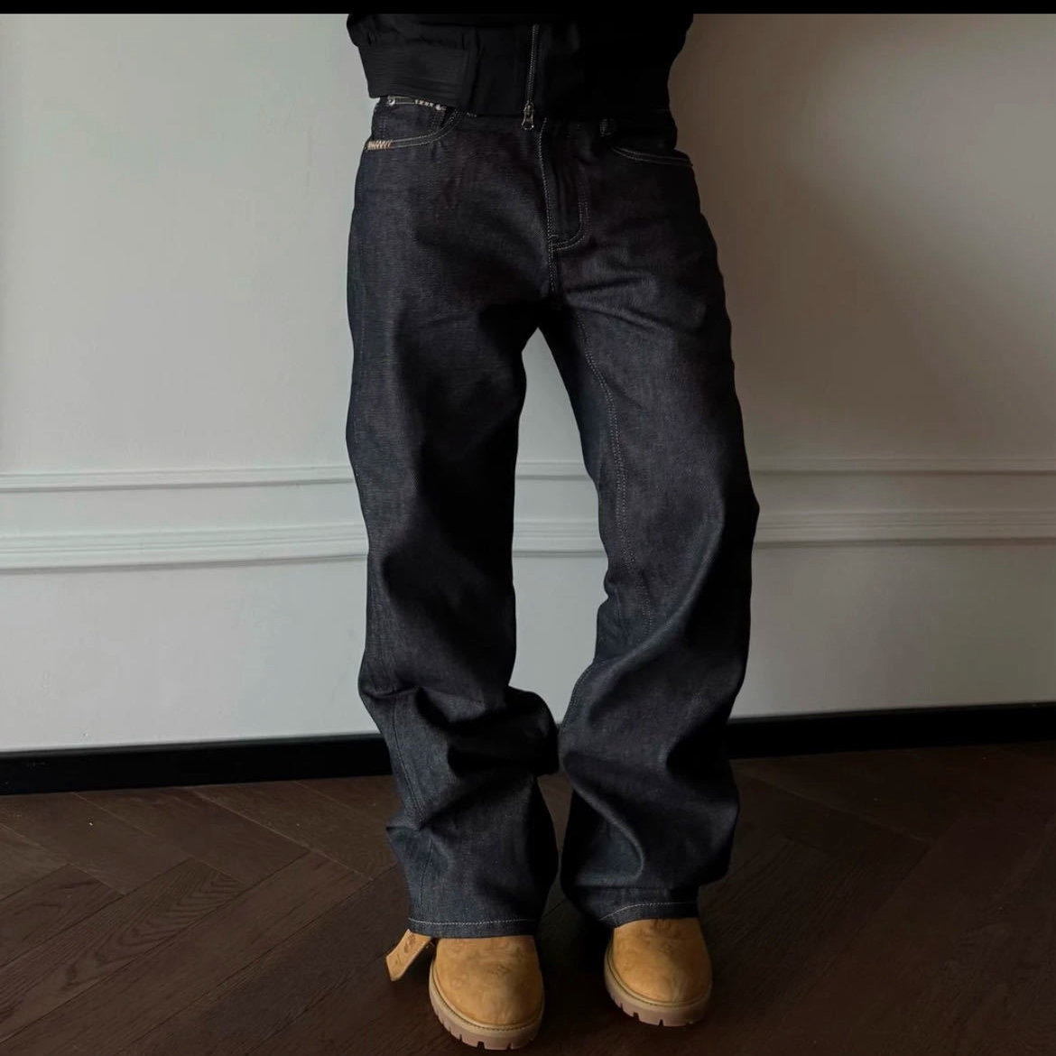 BP自制 手缝针原牛 13盎司牛仔裤 持久蓝不褪色