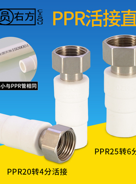 PPR小活接20/25太阳能热水器4分6分活直接直通水管接头配件管件