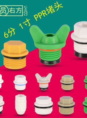 PPR外丝堵头4分6分1寸免生料带管堵2025带密封圈管帽水管配件