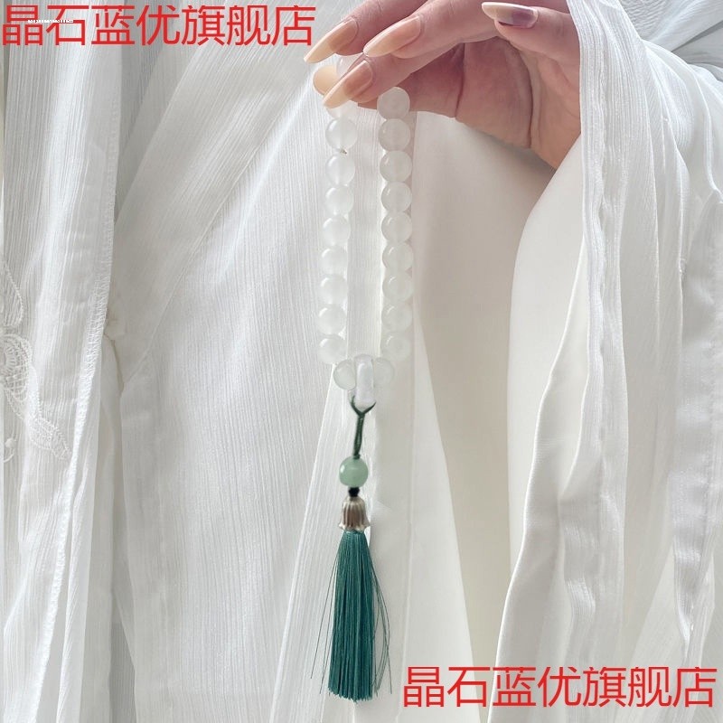 带跑环绿手串手捻手捻多圈圣绿珠手持念珠单圈散珠手链男女.