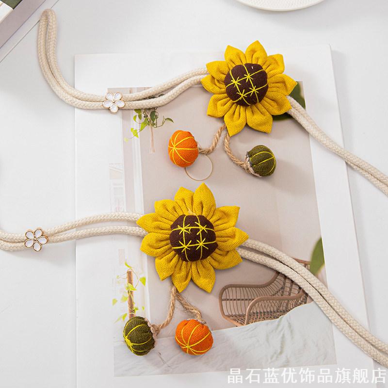 花朵窗帘扣捆绑带一对装简约可爱图片