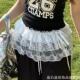 甜酷叠穿潮酷儿童hiphop舞蹈蕾丝屁帘爵士舞演出腰封街舞腰间配饰