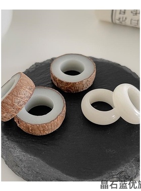 情侣白玉菩提戒指自己做