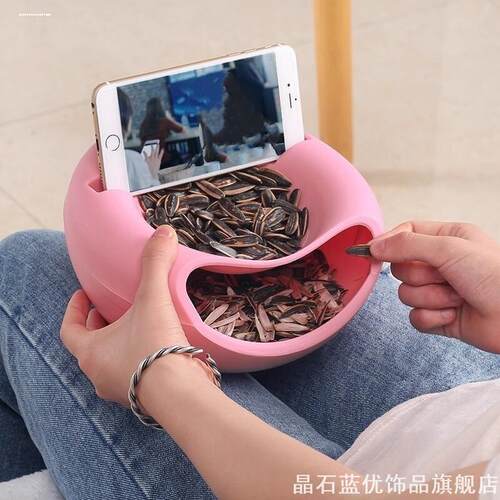 双层水果盘沥水篮客厅家用糖果
