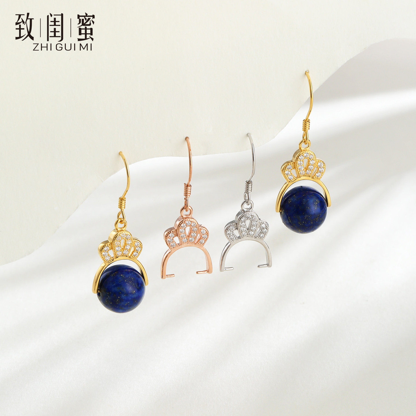 DIY手工珍珠圆珠耳环配件