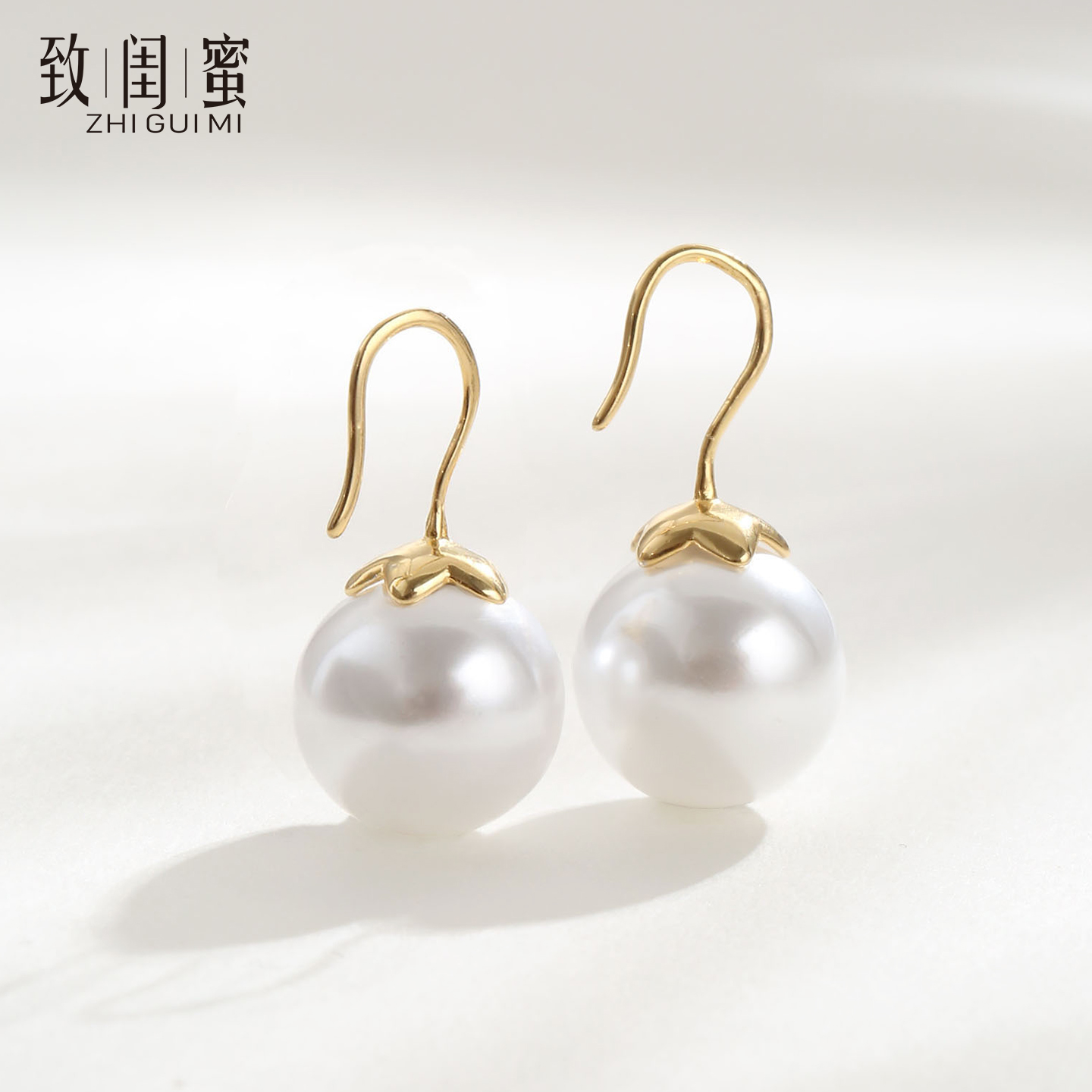 珍珠耳环diy配件925纯银