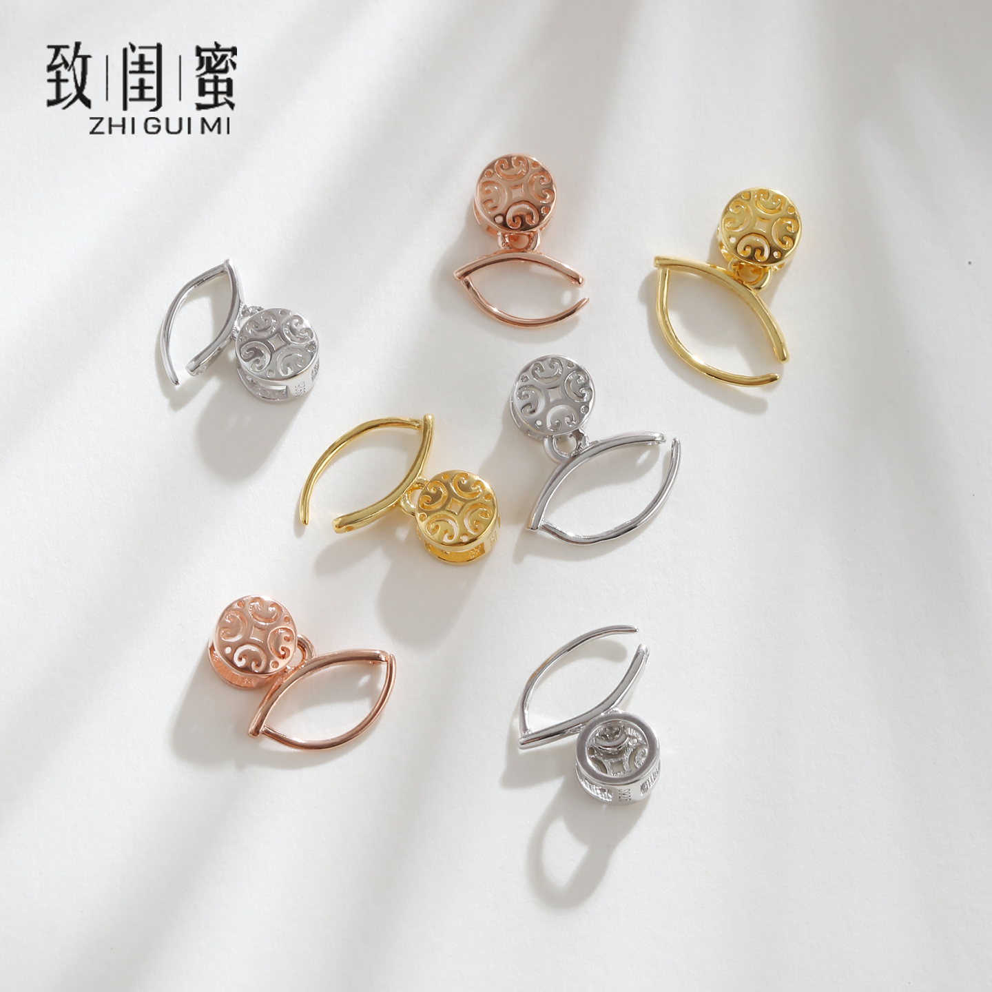 S925纯银国风古韵吊坠扣