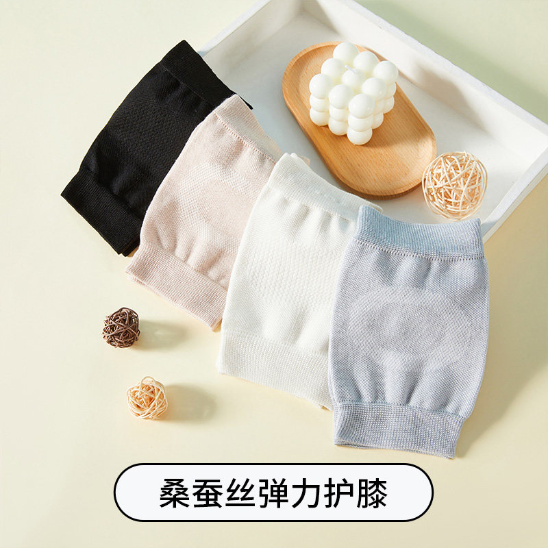 出口日本真丝夏季空调防寒老寒腿男女士膝关节高含量桑蚕丝护膝