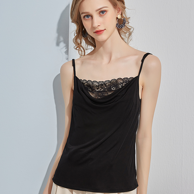 性感荡领桑蚕丝早春薄款吊带衫