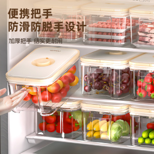 水果蔬菜真空密封盒冷冻饺子专用收纳盒 保鲜盒食品级家用冰箱分装