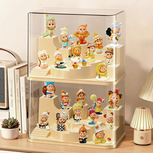 盲盒收纳展示架透明亚克力手办展示柜星星人创意泡泡玛特收纳盒子