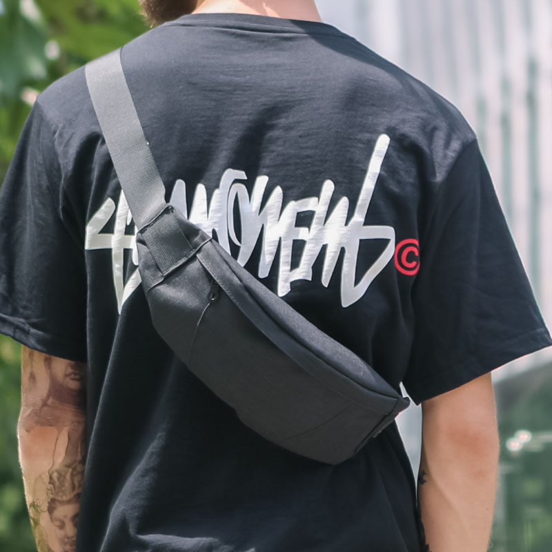 运动腰包男户外休闲跑步胸包多功能帆布小挎包斜挎包迷你手机包女